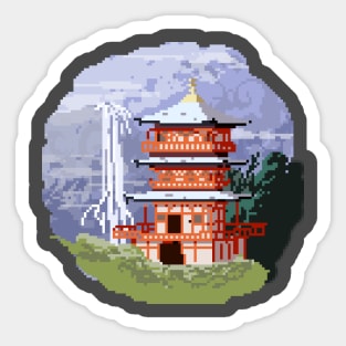 Temple Pixel Art Sticker